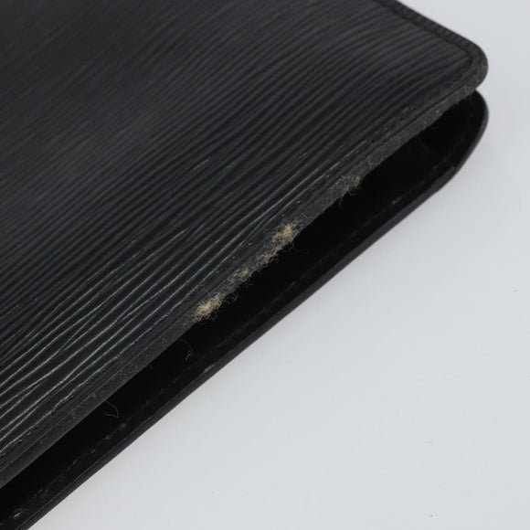 LOUIS VUITTON Epi Montaigne 23 Clutch Bag Black M52662 LV Auth 168641