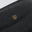 LOUIS VUITTON Epi Montaigne 23 Clutch Bag Black M52662 LV Auth 168641-17