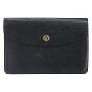 LOUIS VUITTON Epi Montaigne 23 Clutch Bag Black M52662 LV Auth 168641-13