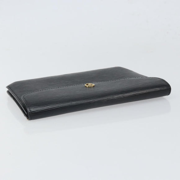 LOUIS VUITTON Epi Montaigne 23 Clutch Bag Black M52662 LV Auth 168641
