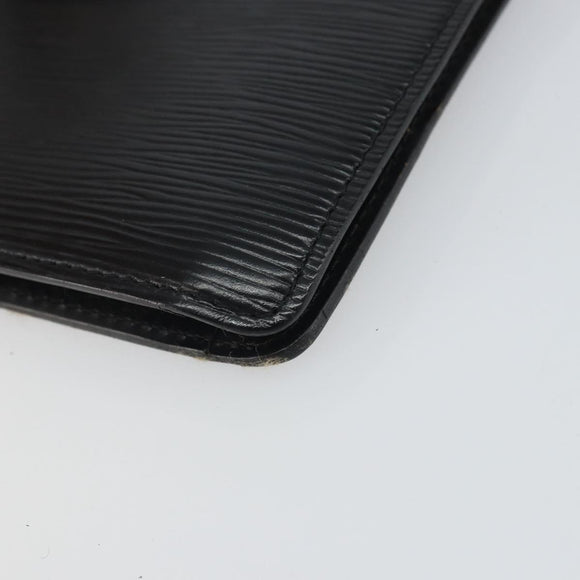 LOUIS VUITTON Epi Montaigne 23 Clutch Bag Black M52662 LV Auth 168641