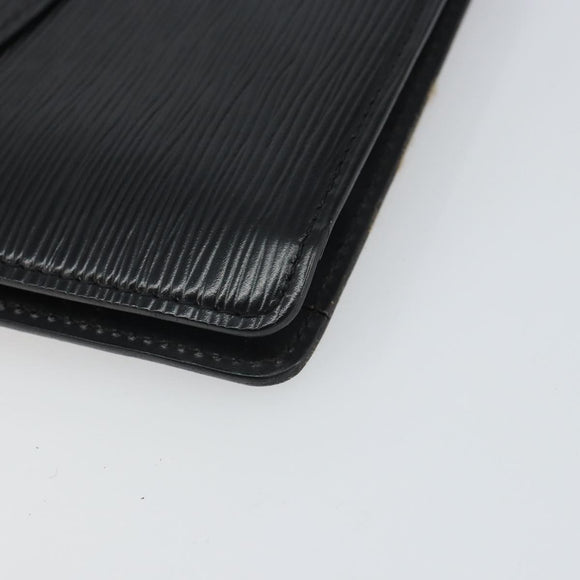 LOUIS VUITTON Epi Montaigne 23 Clutch Bag Black M52662 LV Auth 168641
