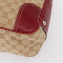 GUCCI Pretty GG Canvas Web Sherry Line Hand Bag Beige Gold 163805 Auth 168644-9