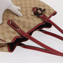 GUCCI Pretty GG Canvas Web Sherry Line Hand Bag Beige Gold 163805 Auth 168644-6