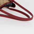 GUCCI Pretty GG Canvas Web Sherry Line Hand Bag Beige Gold 163805 Auth 168644-7