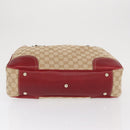 GUCCI Pretty GG Canvas Web Sherry Line Hand Bag Beige Gold 163805 Auth 168644-5