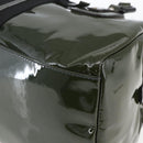 Salvatore Ferragamo Hand Bag Patent leather Khaki Silver Auth 168650-9