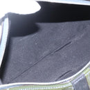 Salvatore Ferragamo Hand Bag Patent leather Khaki Silver Auth 168650-11