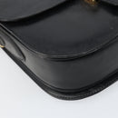 CELINE Schoudertas Leer Zwart Goud Auth 168658-15