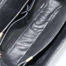 CELINE Schoudertas Leer Zwart Goud Auth 168658-10