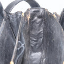 CELINE Schoudertas Leer Zwart Goud Auth 168658-20