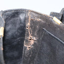 CELINE Schoudertas Leer Zwart Goud Auth 168658-11