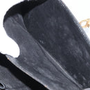 CELINE Schoudertas Leer Zwart Goud Auth 168658-12
