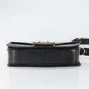 CELINE Schoudertas Leer Zwart Goud Auth 168658-5