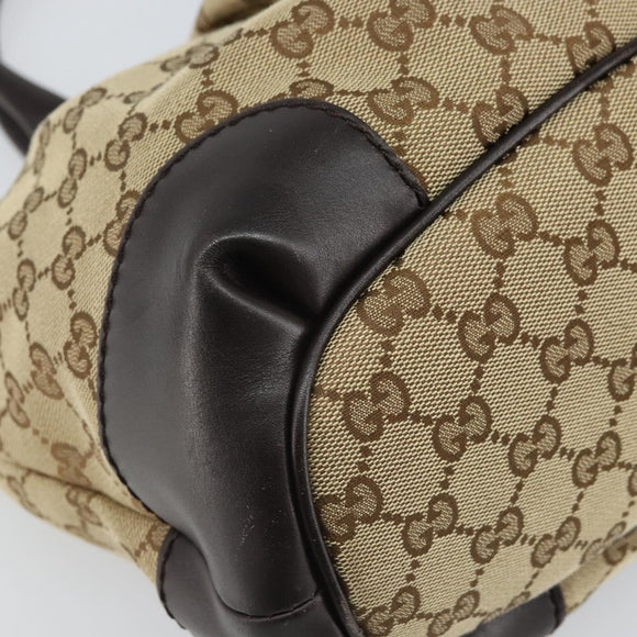 GUCCI Sukey GG Canvas Hand Bag Beige Gold 247902 Auth 168661