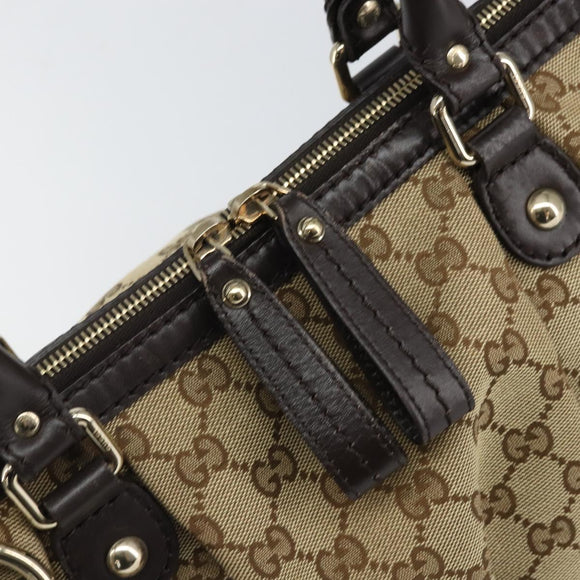 GUCCI Sukey GG Canvas Hand Bag Beige Gold 247902 Auth 168661
