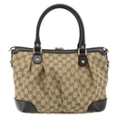 GUCCI Sukey GG Canvas Hand Bag Beige Gold 247902 Auth 168661-2