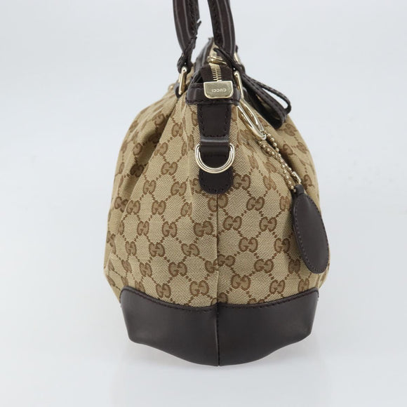 GUCCI Sukey GG Canvas Hand Bag Beige Gold 247902 Auth 168661