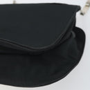 BOTTEGA VENETA Shoulder Bag Nylon Black Silver Auth 168663-15