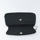 BOTTEGA VENETA Shoulder Bag Nylon Black Silver Auth 168663-10