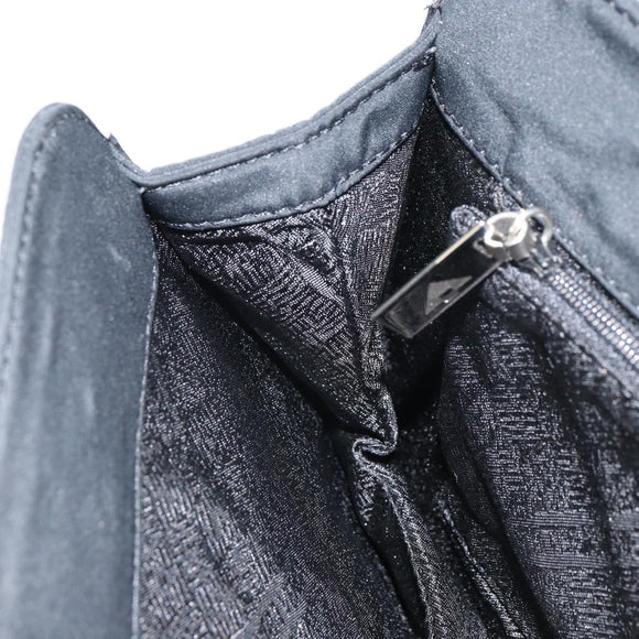 BOTTEGA VENETA Shoulder Bag Nylon Black Silver Auth 168663