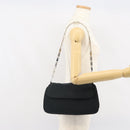 BOTTEGA VENETA Shoulder Bag Nylon Black Silver Auth 168663-21
