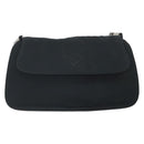 BOTTEGA VENETA Shoulder Bag Nylon Black Silver Auth 168663-13