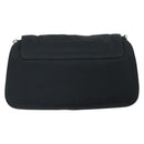 BOTTEGA VENETA Shoulder Bag Nylon Black Silver Auth 168663-2