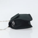 BOTTEGA VENETA Shoulder Bag Nylon Black Silver Auth 168663-4