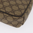 GUCCI GG Supreme Shoulder Bag PVC Beige Silver 101680 Auth 168664-14