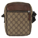 GUCCI GG Supreme Shoulder Bag PVC Beige Silver 101680 Auth 168664-13