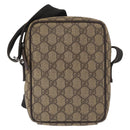 GUCCI GG Supreme Shoulder Bag PVC Beige Silver 101680 Auth 168664-2