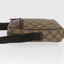 GUCCI GG Supreme Shoulder Bag PVC Beige Silver 101680 Auth 168664-4