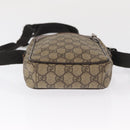 GUCCI GG Supreme Shoulder Bag PVC Beige Silver 101680 Auth 168664-5