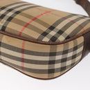Burberrys Nova Check Shoulder Bag Canvas Beige Gold Auth 168666-16