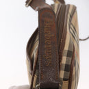 Burberrys Nova Check Shoulder Bag Canvas Beige Gold Auth 168666-10