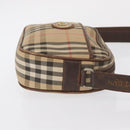 Burberrys Nova Check Shoulder Bag Canvas Beige Gold Auth 168666-3