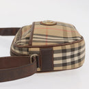 Burberrys Nova Check Shoulder Bag Canvas Beige Gold Auth 168666-4