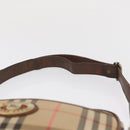 Burberrys Nova Check Shoulder Bag Canvas Beige Gold Auth 168666-8