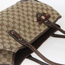 GUCCI Pretty GG Canvas Web Sherry Line Hand Bag Beige Gold 163805 Auth 168668-6