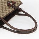 GUCCI Pretty GG Canvas Web Sherry Line Hand Bag Beige Gold 163805 Auth 168668-7