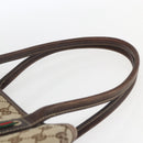 GUCCI Pretty GG Canvas Web Sherry Line Hand Bag Beige Gold 163805 Auth 168668-8