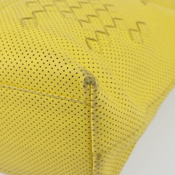 BOTTEGA VENETA INTRECCIATO Hand Bag Leather Yellow 143393 Auth 168672
