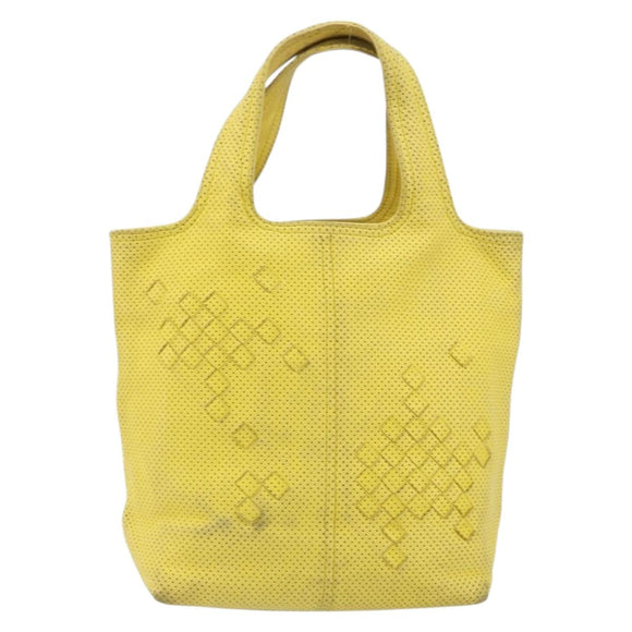BOTTEGA VENETA INTRECCIATO Hand Bag Leather Yellow 143393 Auth 168672