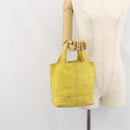 BOTTEGA VENETA INTRECCIATO Hand Bag Leather Yellow 143393 Auth 168672-21