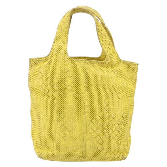 BOTTEGA VENETA INTRECCIATO Hand Bag Leather Yellow 143393 Auth 168672