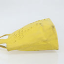 BOTTEGA VENETA INTRECCIATO Hand Bag Leather Yellow 143393 Auth 168672-4