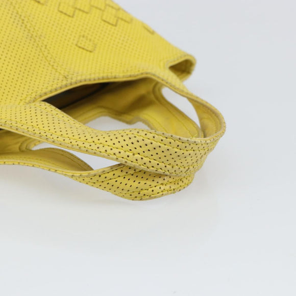 BOTTEGA VENETA INTRECCIATO Hand Bag Leather Yellow 143393 Auth 168672