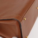 GUCCI Bamboo Tote Bag Leather Brown Gold 002 2853 0260 Auth 168674-9