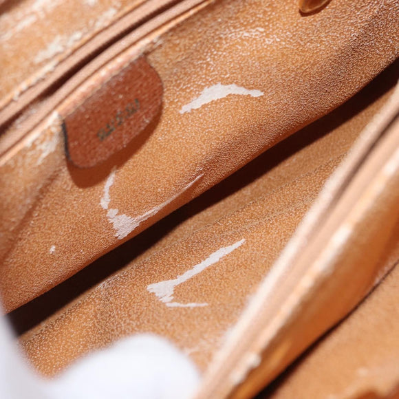 GUCCI Bamboo Tote Bag Leather Brown Gold 002 2853 0260 Auth 168674